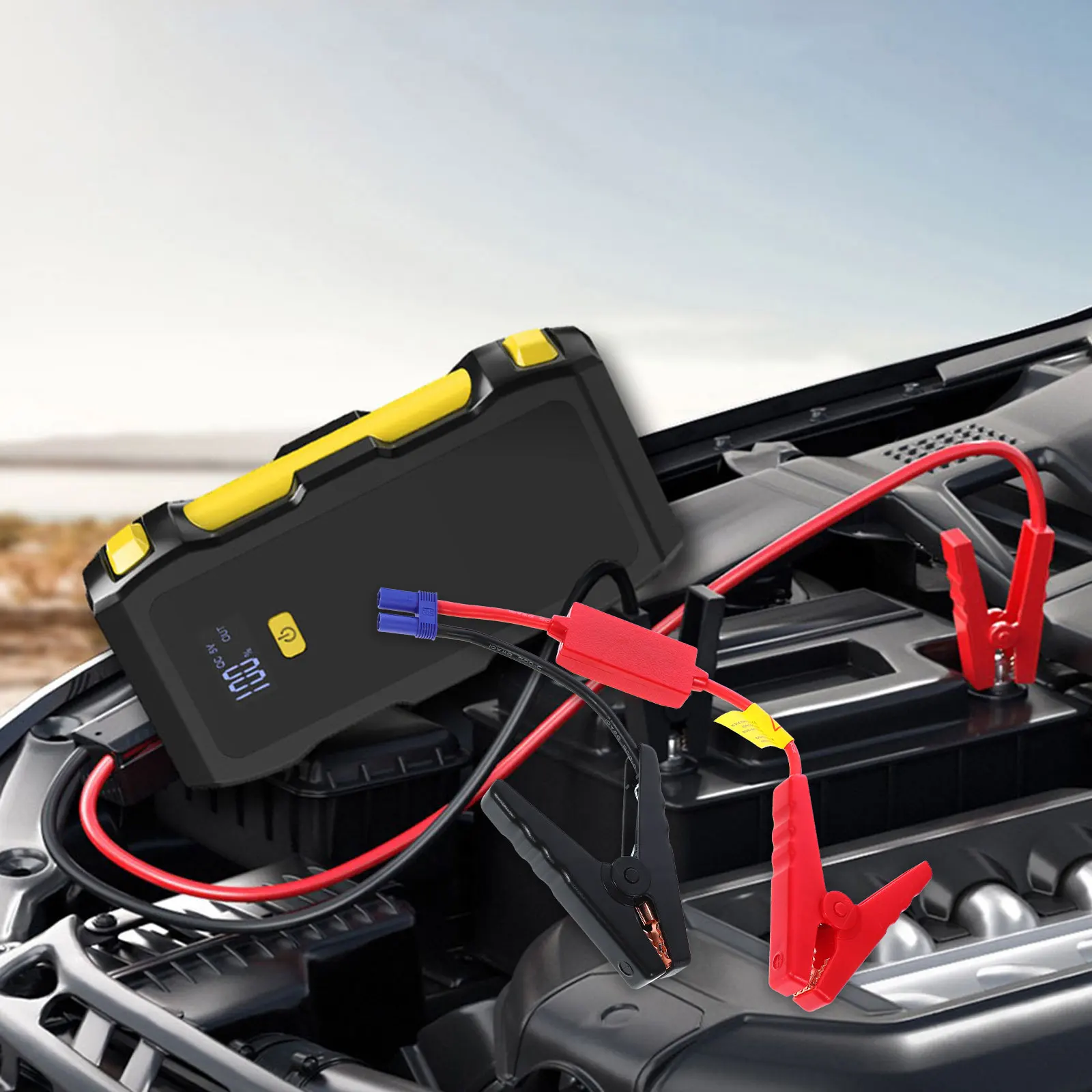

Automotive Emergency Starter Clamp Durable Metal Silicone Car Jump Starter Cable Clamp Reliable Portable Replacement