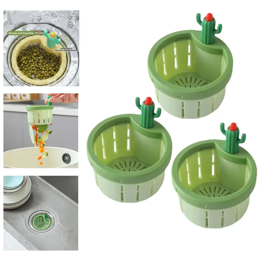 Cactus Kitchen Sink Drain Strainer Multi-Functional Draining Basket Filter Net Lifting Basket Kitchen Waste Collector Filter