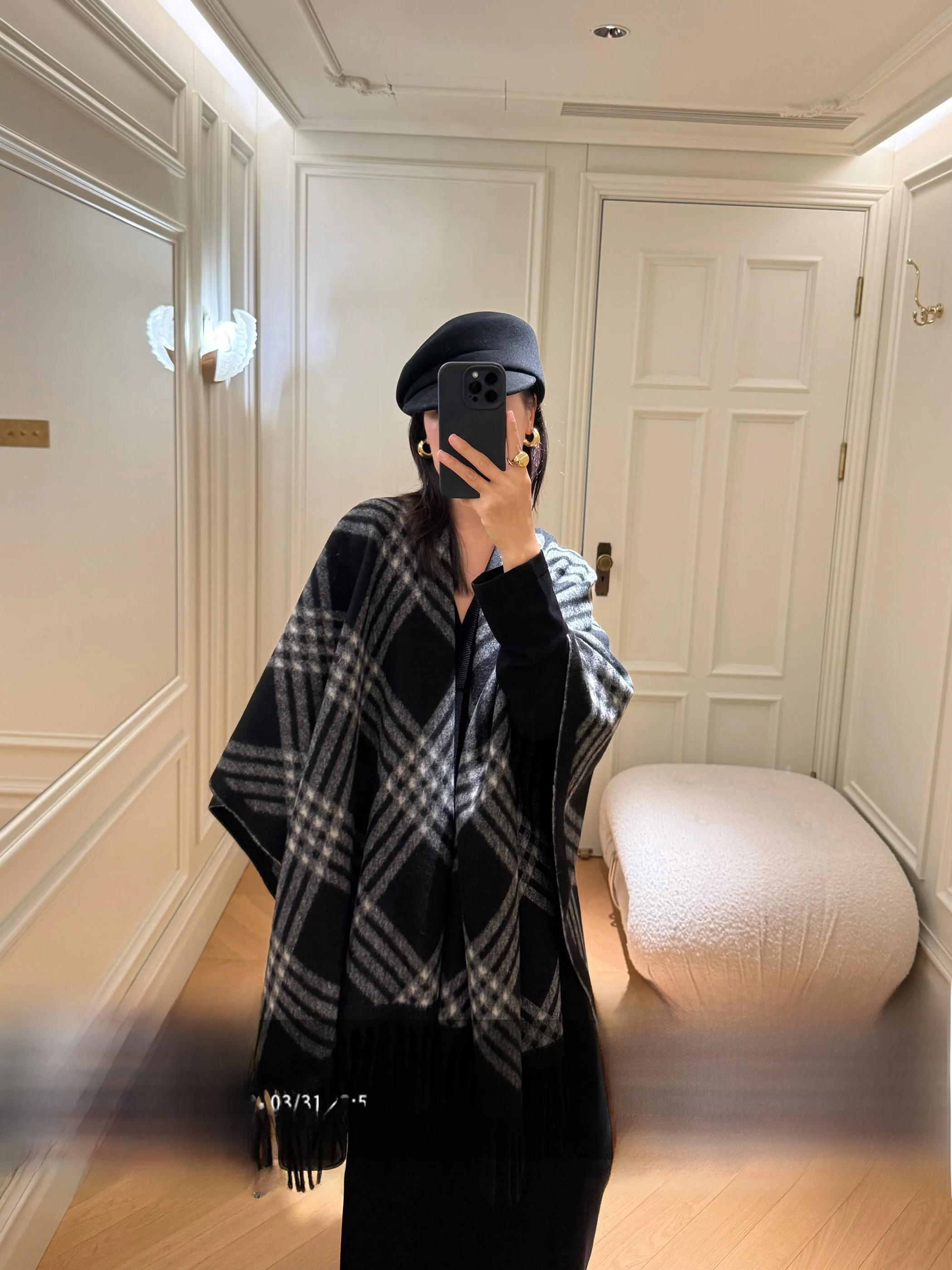 

Официальное пальто DALII OFFICIAL Lazy Sle Large id Pattern Tassel Shoulder Wrap для женщин, простое, для повседневной носки, из полиэфирного волокна