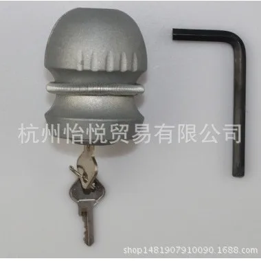 50 mm Trailer Ball Coupler Lock with Zinc Alloy Body, Owl Head Connector Security for RV Camper Boat Towing and Storage