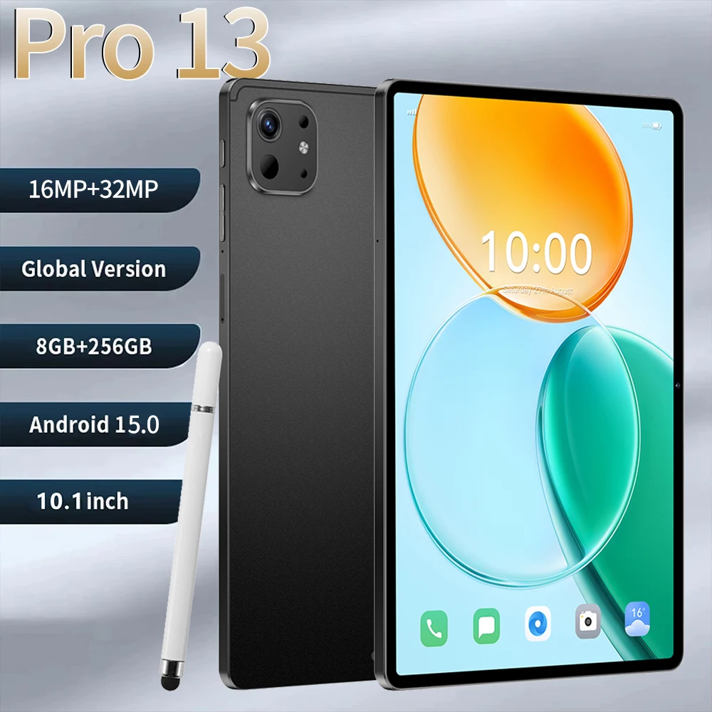 2026 New Sale Original Tablet Pro 13 PC 10.1inch HD Screen Global Version Snapdragon 10000mAh 5G Dual Card WiFi Tab