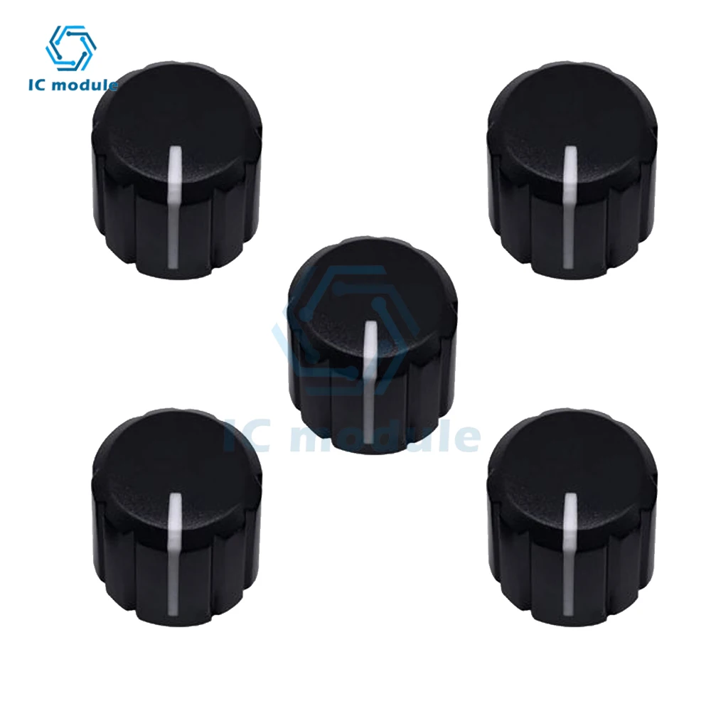5PCS ABS For KY-040 360 Degrees Potentiometer Rotary Encoder Half Shaft Hole Caps Knob Brick Sensor Switch 6mm