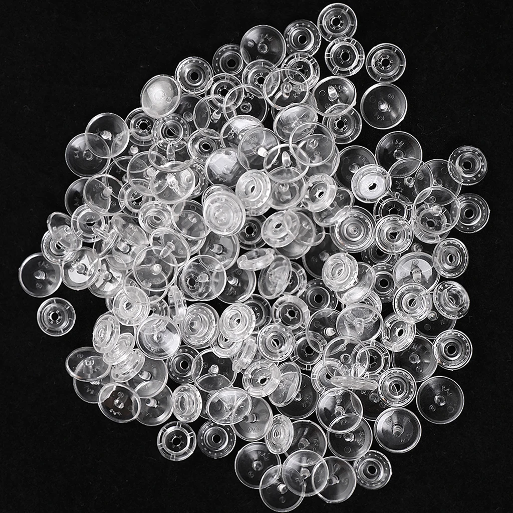 50 Set KAM T5 Transparent Plastic Resin Snap Buttons For Baby Children Clothes DIY Sewing Accessories Press Button