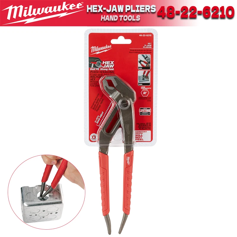 

Многофункциональные плоскогубцы Milwaukee 48-22-6210 с V-образными губками, 10 дюймов, с удобной рукояткой