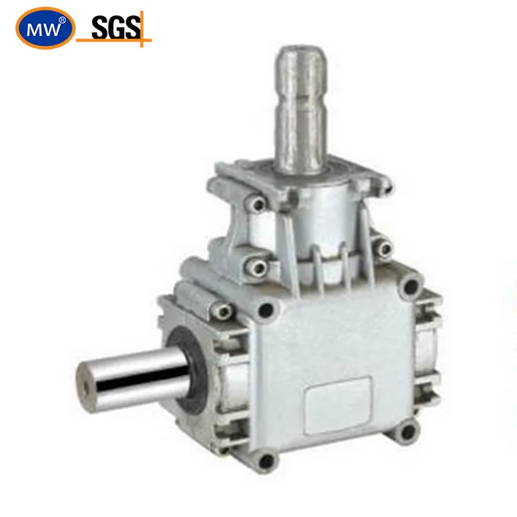 Light weight bevel gears aluminum right angle spiral  gearbox reducers Of ARA4 1:1