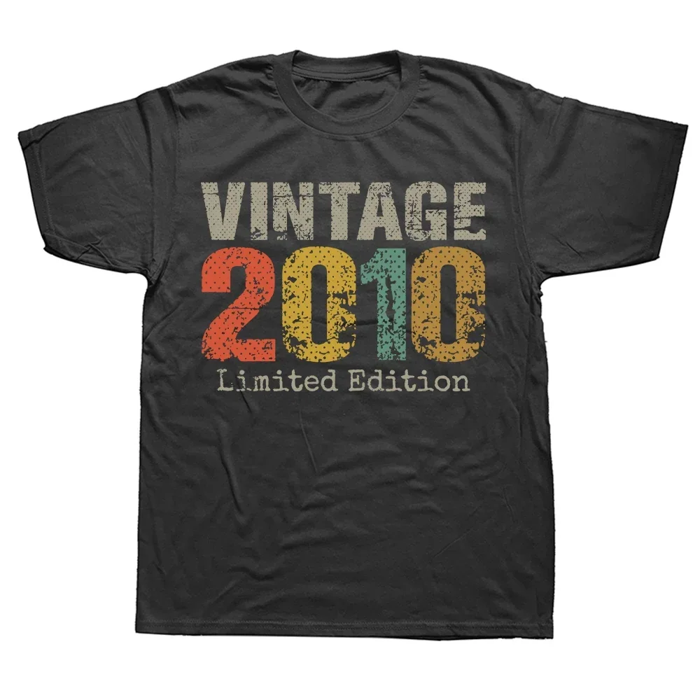 Novelty 14 Year Old Vintage 2010 Limited Edition 14th T Shirts Short Sleeve Birthday Gifts Summer Style T-shirt Mens Clothing