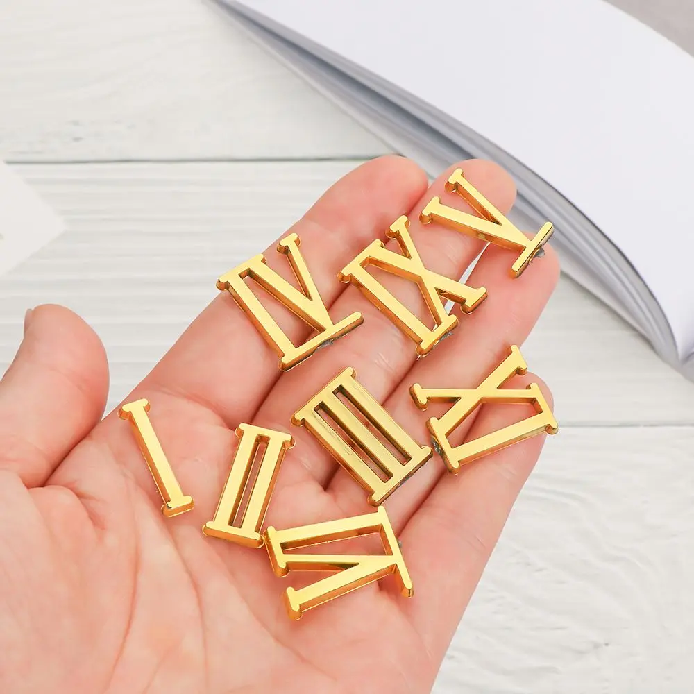1 Set Handmade Material Replacement Gadget Digital Roman Numerals Arabic Number Quartz Clock Parts Clock Numerals Accessories