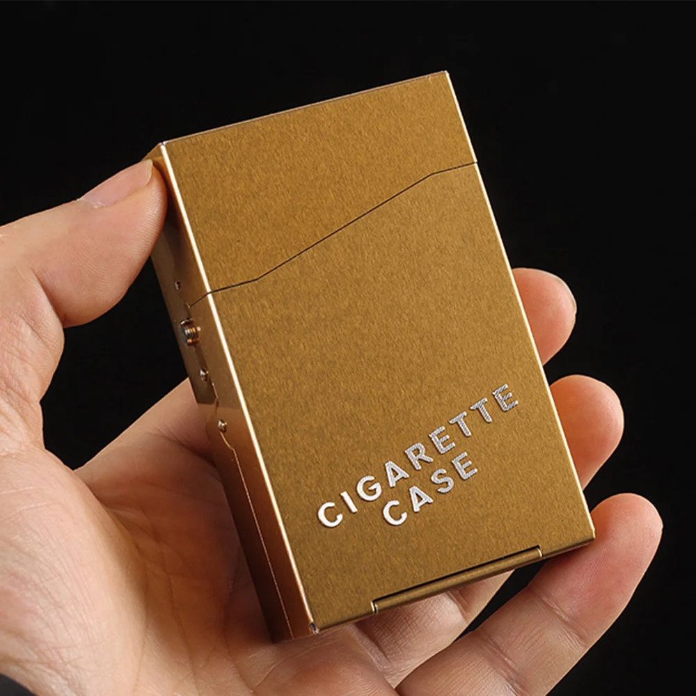 Cigarette Storage Container Cigarette Case Unisex Pocket Box Smoking Accessories Aluminium Alloy Cigarette Boxes Gift EL