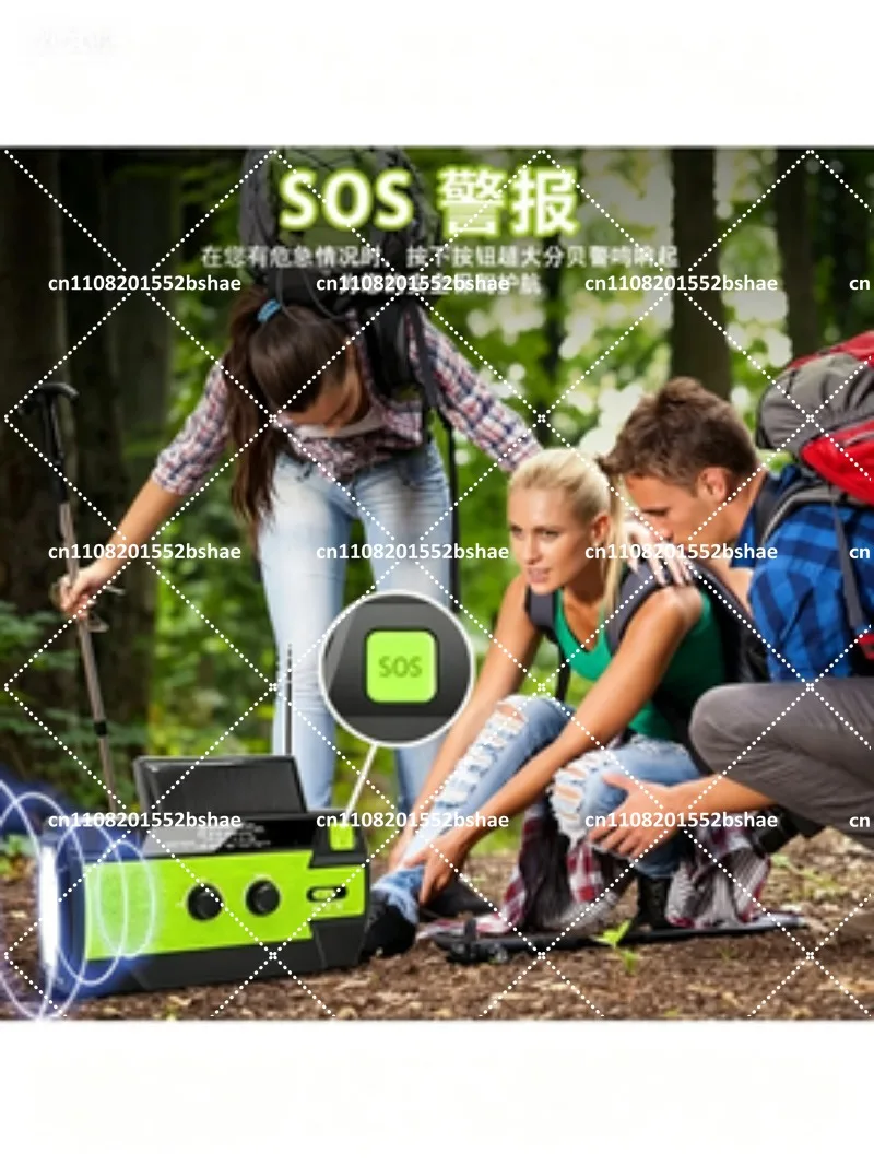 Emergency Solar Hand Crank Radio with Power Bank Flashlight for Camping Survival Outdoor Gear