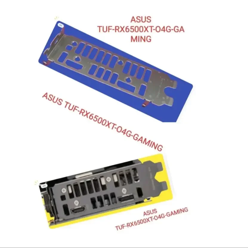 placa-traseira-i-o-shield-em-aco-inoxidavel-para-asus-tuf-rx6500xt-o4g-gaming