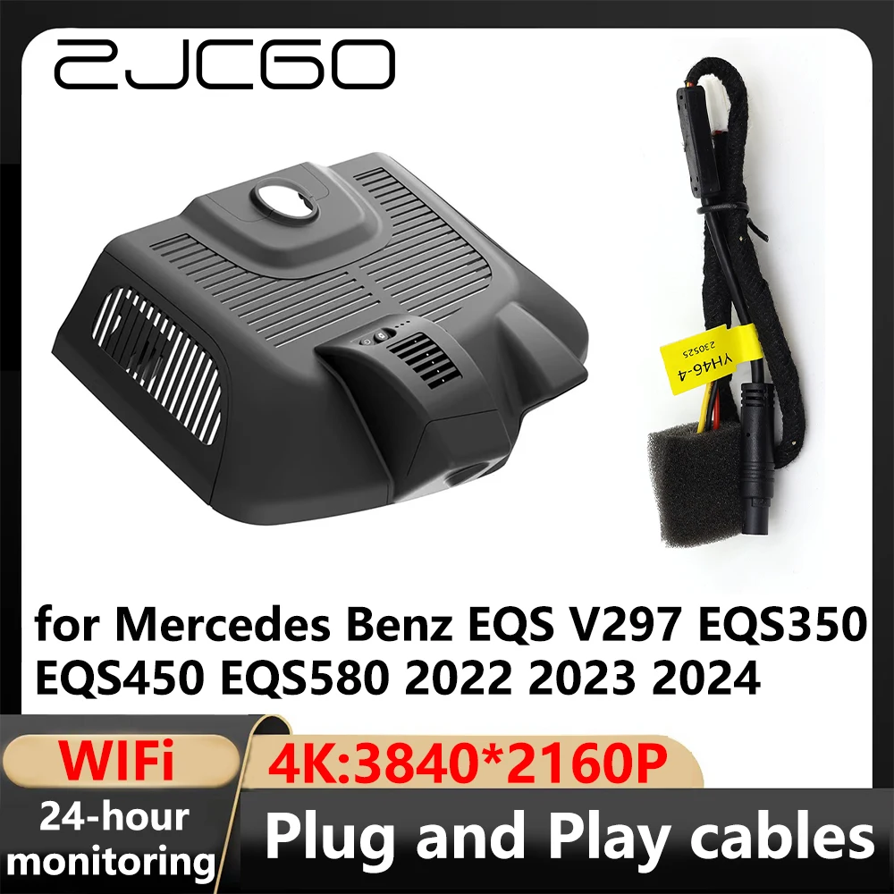 

ZJCGO 4K Wifi 3840*2160 Car DVR Dash Cam Camera Video Recorder for Mercedes Benz EQS V297 EQS350 EQS450 EQS580 2022 2023 2024