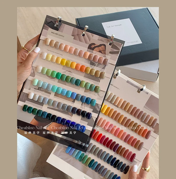 78/96 farben Nail art Display Zeigt Buch Große Kapazität Nagel Farbe Polnischen Ausstellung Display Rack DIY Nagel Farbe Karte platte