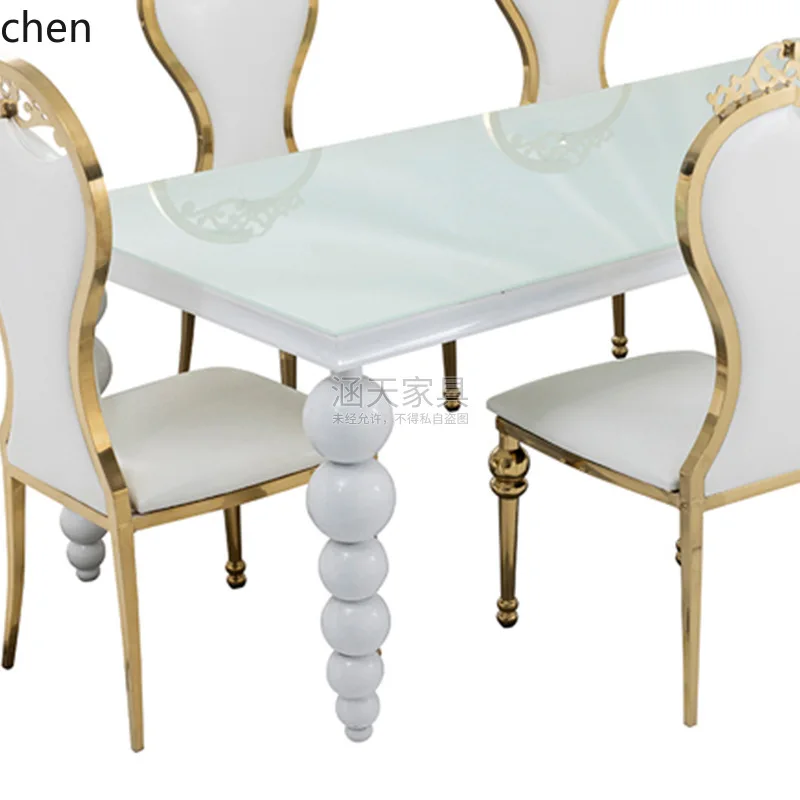 YFY  Theme Homestay In Stock Gourd Stainless Steel Hotel Wedding Dining Table