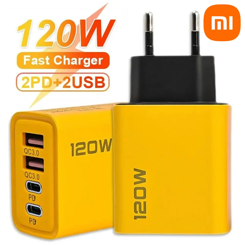 Xiaomi 120W Fast Charger Type C Quick Charge 3.0 USB Charger Adapter For iPhone Samsung Xiaomi PD USB Charger Fast Charging Plug