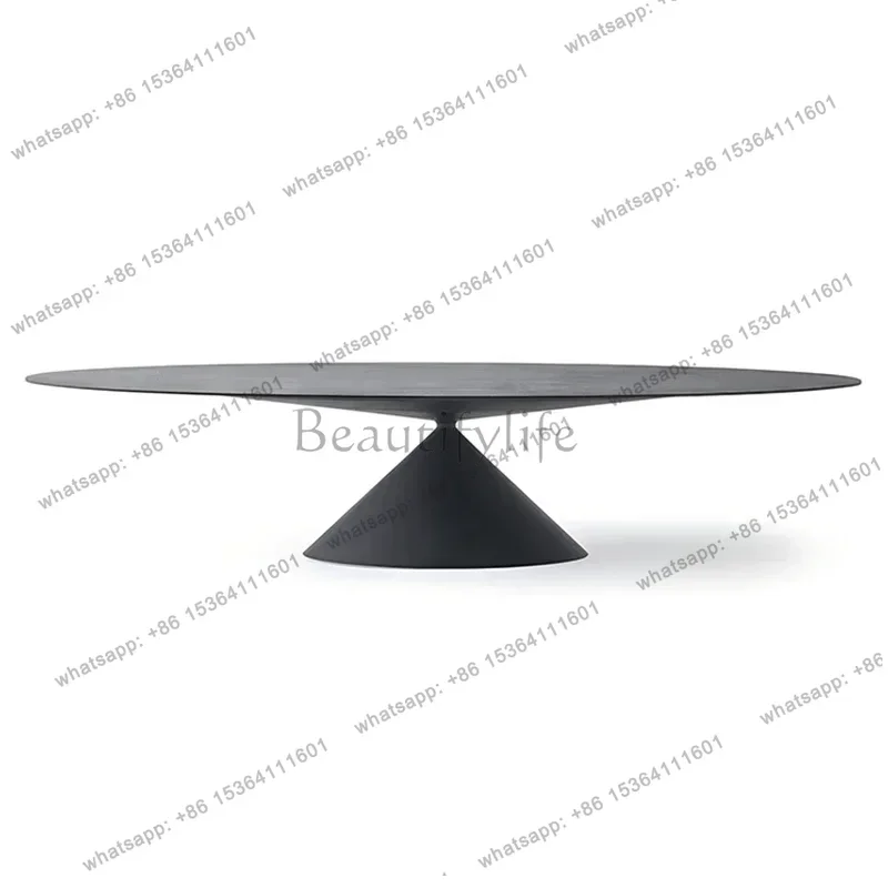 Metal Big Chairs Table Modern Nordic European Design Oval White Center Tables Set Black Italian Mesas