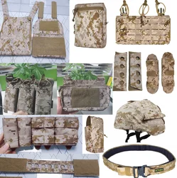 Outdoor AOR1 camouflage various tactical equipment accessories hunt vest with bag magazine pouch hat sticker belt helmet cover