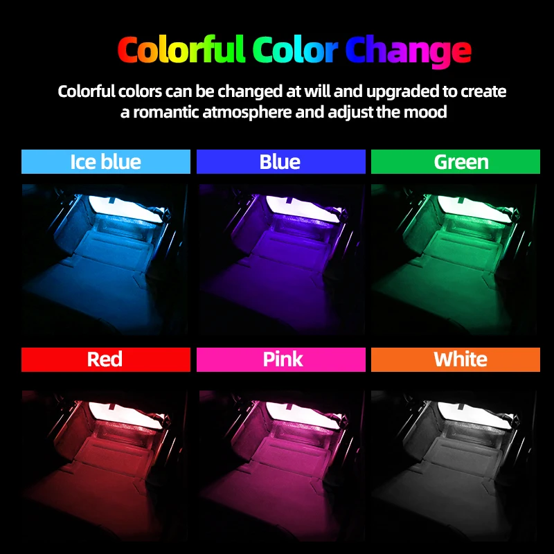 Car Rear footwell lamp seat atmosphere footwell lamp For Tesla Model Y LED Colorful light bar  Interior Decorative Accessories