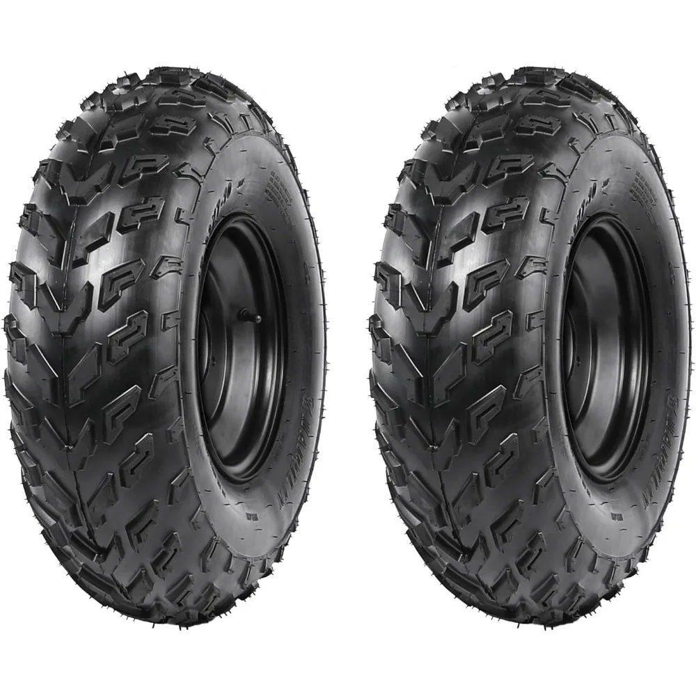 off-road ATV Tires 23x7-10 Wheels Rims Tubeless Tire 4 Bolt Pattern 110mm for Go Kart UTV Quad Bike Golf Cart Buggy 4 Wheelers