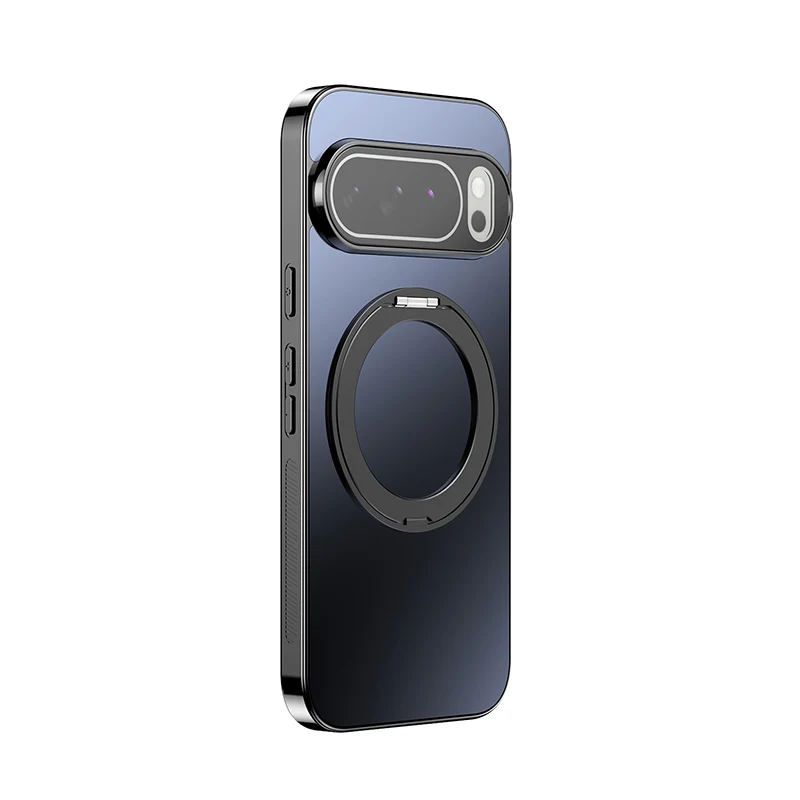 360° Rotating Kickstand Magnetic Case Matte PC Back Full Protective Cover for Google Pixel 10Pro XL 9Pro 10Pro 9A Series