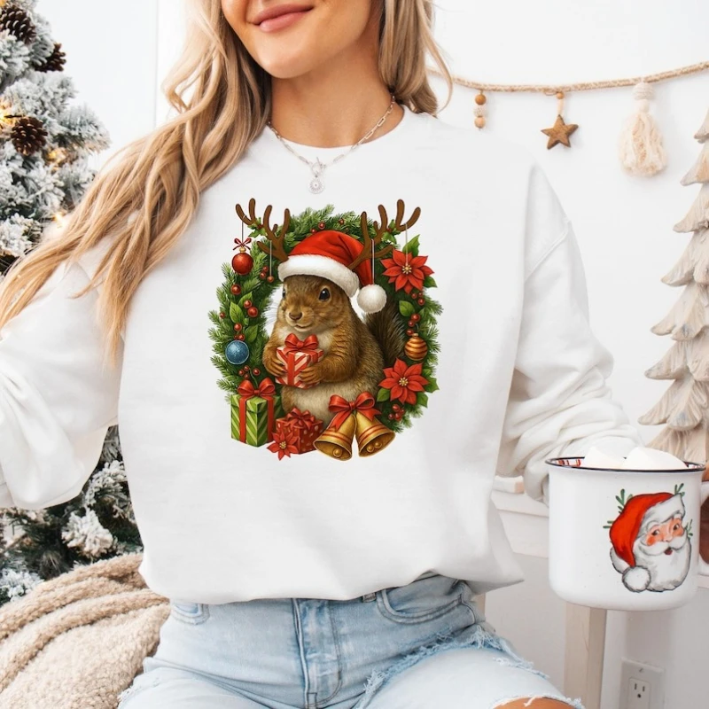 مضحك عيد الميلاد الحيوان السنجاب الشتاء البلوز أضواء عيد الميلاد هدية #2