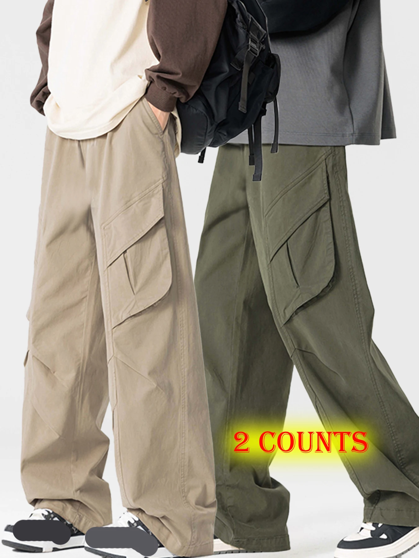 

Spring and Autumn Multi Pocket Loose Straight Tube Wear resistant Work Pants Large Construction Site Labor Protection Pants Spri