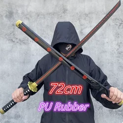 One Piece Anime Roronoa Zoro Katana Sword PU Qiu Shui Sword Role Playing Aki Mizu Samurai arms Party boy Gifts model 72cm