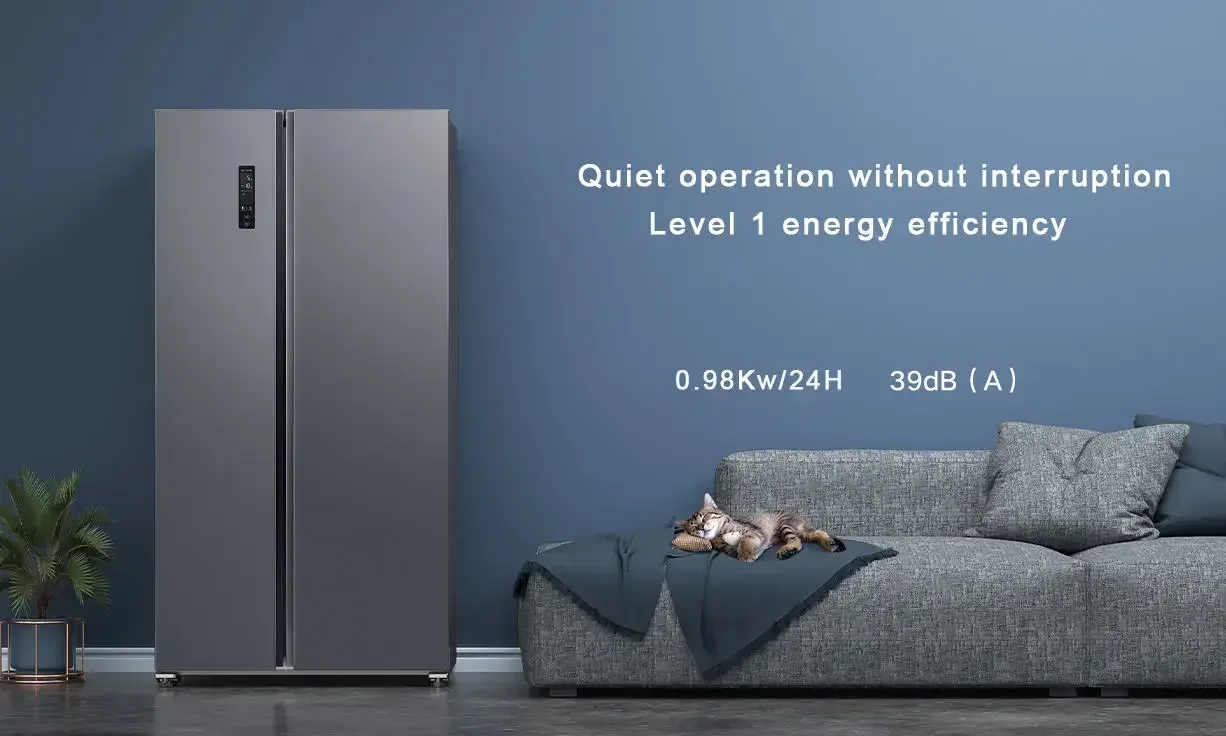 540L ثلاجة المطبخ ذات الباب المزدوج المبرد بالهواء وخالية من الصقيع