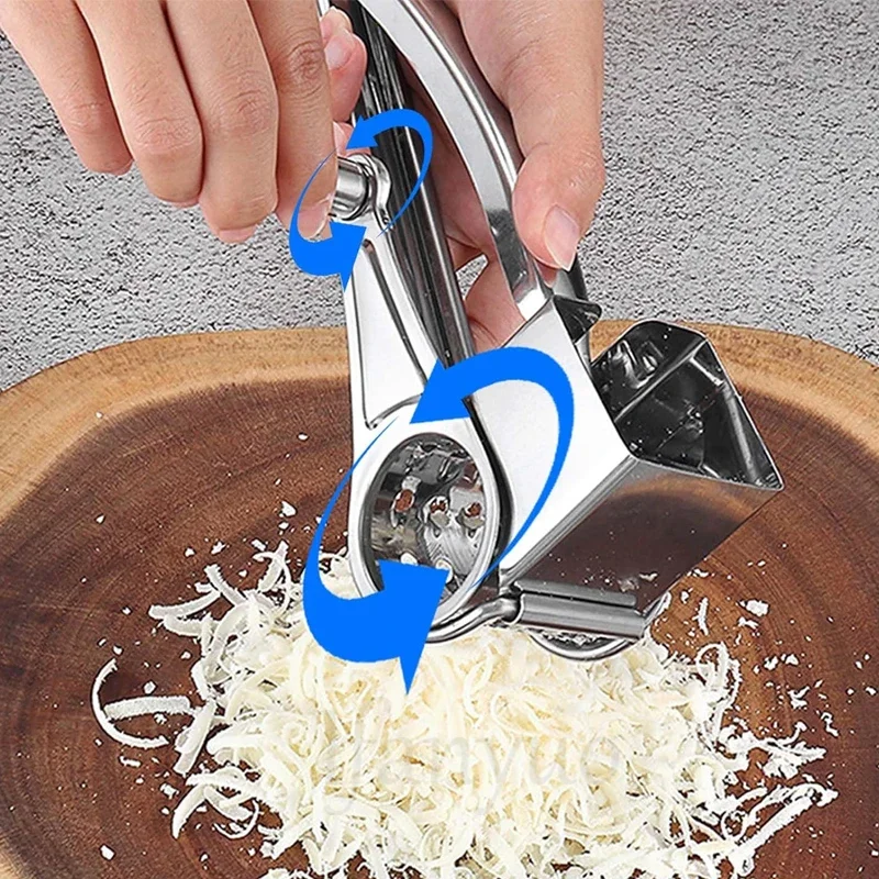 Rotary Grater Handheld Rotary Grater Cheese Cutter Slicer Shredder with Stainless Drum for Grating Hard Cheese Chocolate Nuts