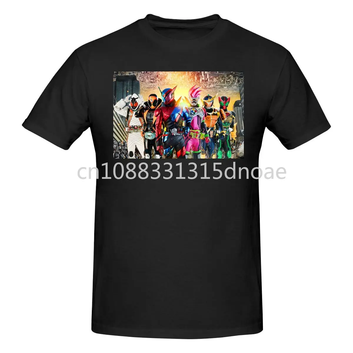 Kamen Rider T-shirt Men Print Round Neck T-shirt Summer Fashion Short Sleeve Cotton T Shirt