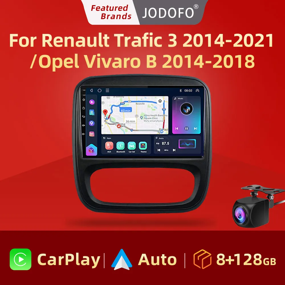 4G for Renault Trafic 3 2014-2021 Android 12 Car Radio Video Multimedia Player for Opel Vivaro B 2014-2018 Auto Navigation GPS