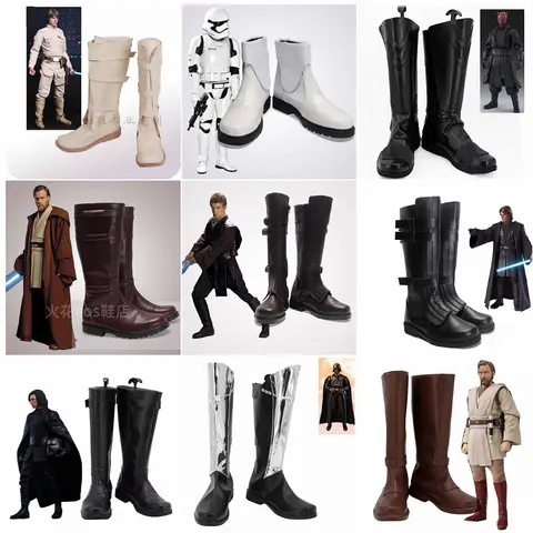 Darth Vader Anakin Luke Skywalker Obi- Wan Kenobi Darth Maul Stormtrooper Cosplay Boots Shoes Halloween Shoes for Men