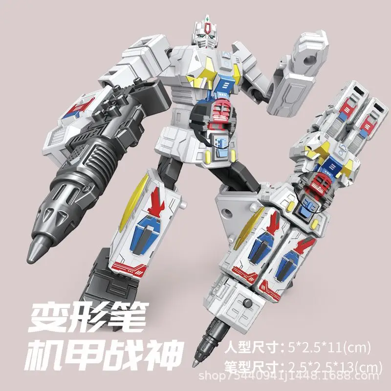 Stylo Robot Transformable, jouet pour enfant, stylo à bille déformable, outil d'écriture, modèle de figurine d'action éducative, fournitures scolaires créatives, cadeau