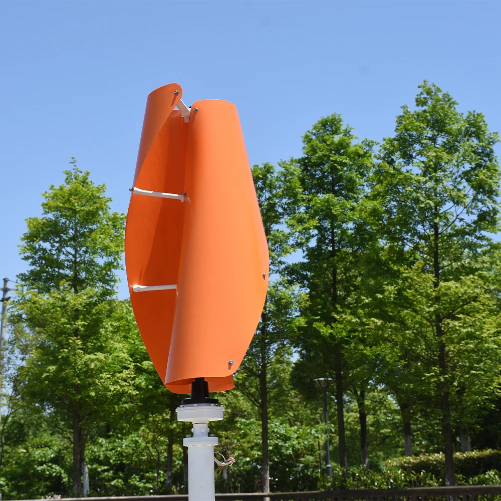 

3-Phases 10KW 6KW 4KW Free Energy Windmill Vertical Axis Wind Turbine Generator 2Blades Home System with MPPT Controller