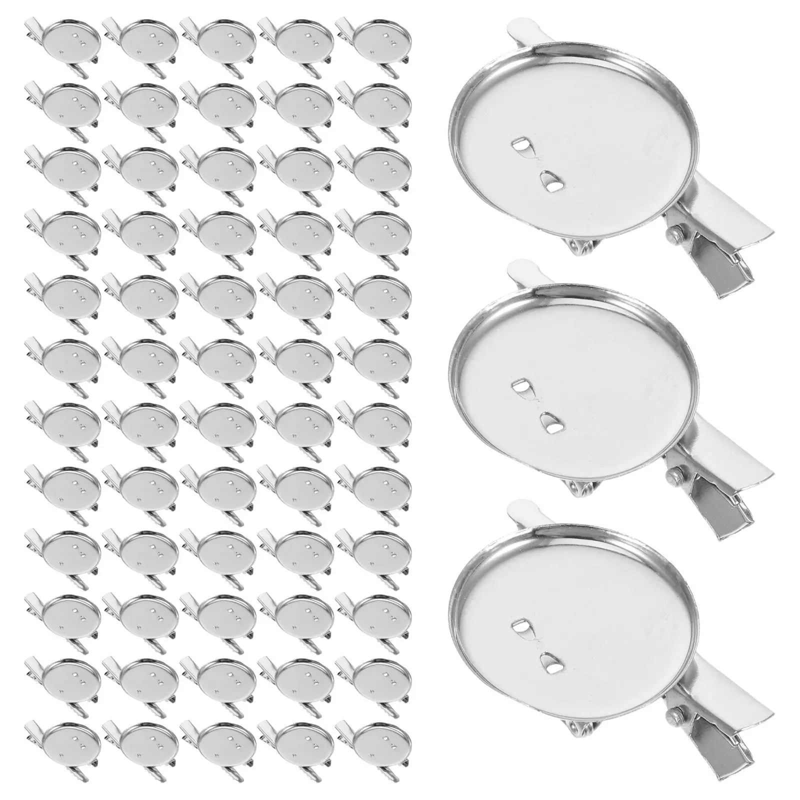 

100pcs Brooch Base Setting Findings Bezel Blanks Iron Jewelry Trays Making Accessories Custom DIY Craft Projects