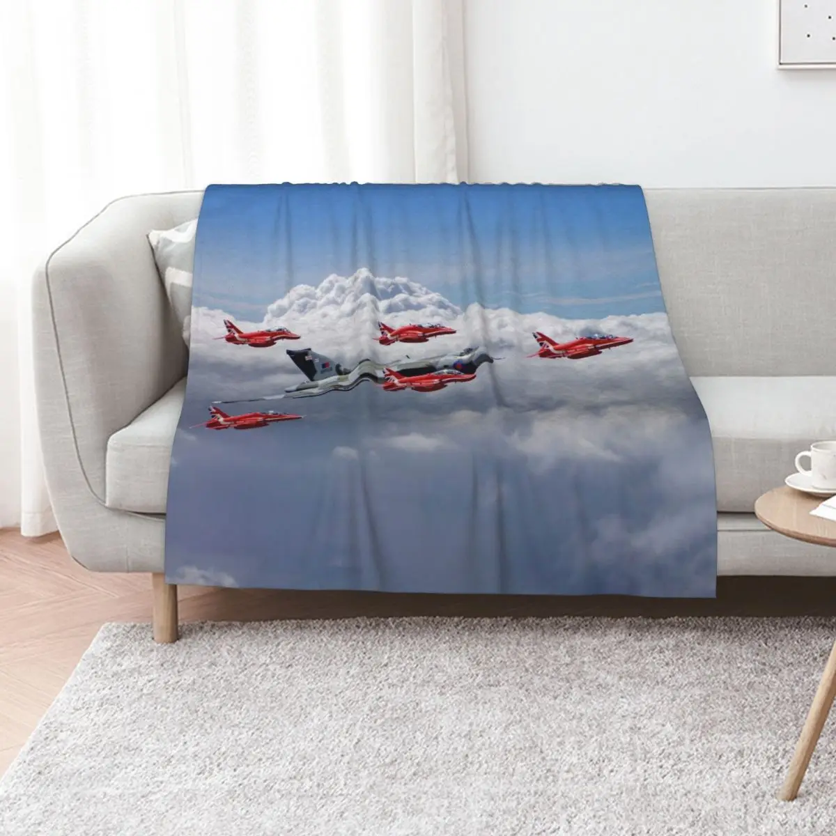 Final Vulcan Flight With The Red Arrows - 3 Throw Blanket halloween Softest Plush Moving Blankets