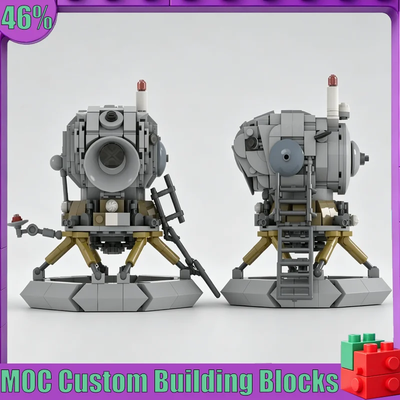 749 pièces MOC Space Lander Collection Module d'atterrissage lunaire à l'échelle Puzzle technique personnalisé à assembler soi-même Jouet éducatif Cadeaux populaires