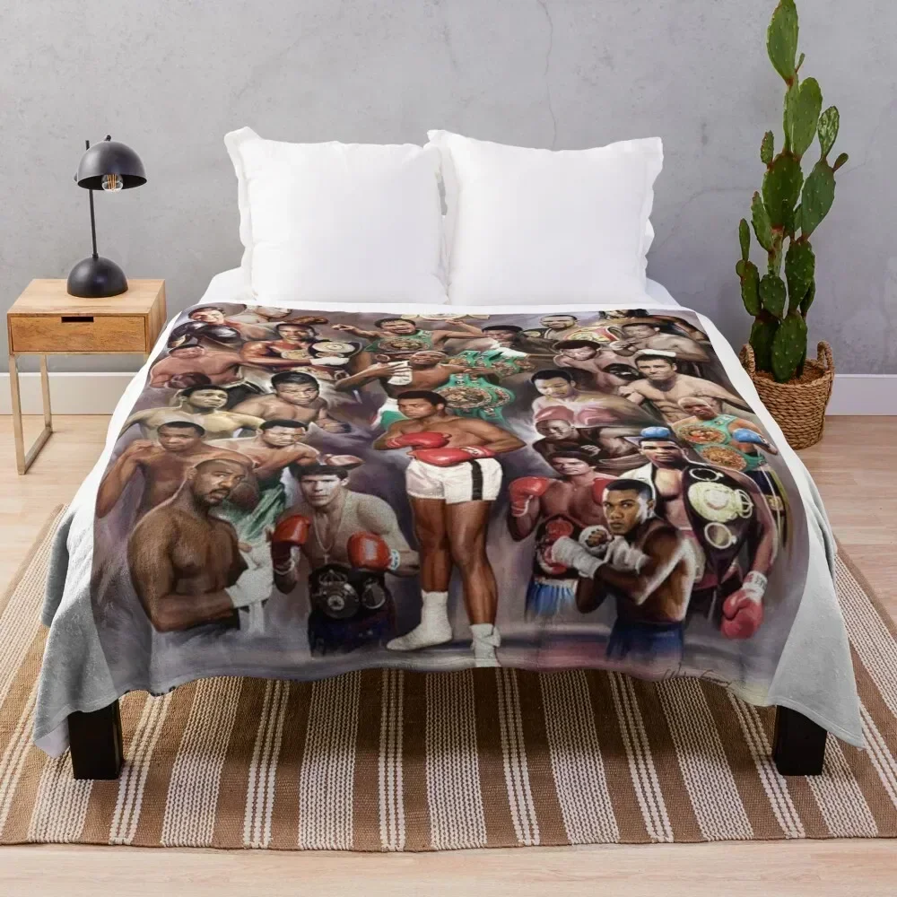 

Boxing Greats Throw Blanket Ultra Plush Cozy Blanket for Napping Sleeping