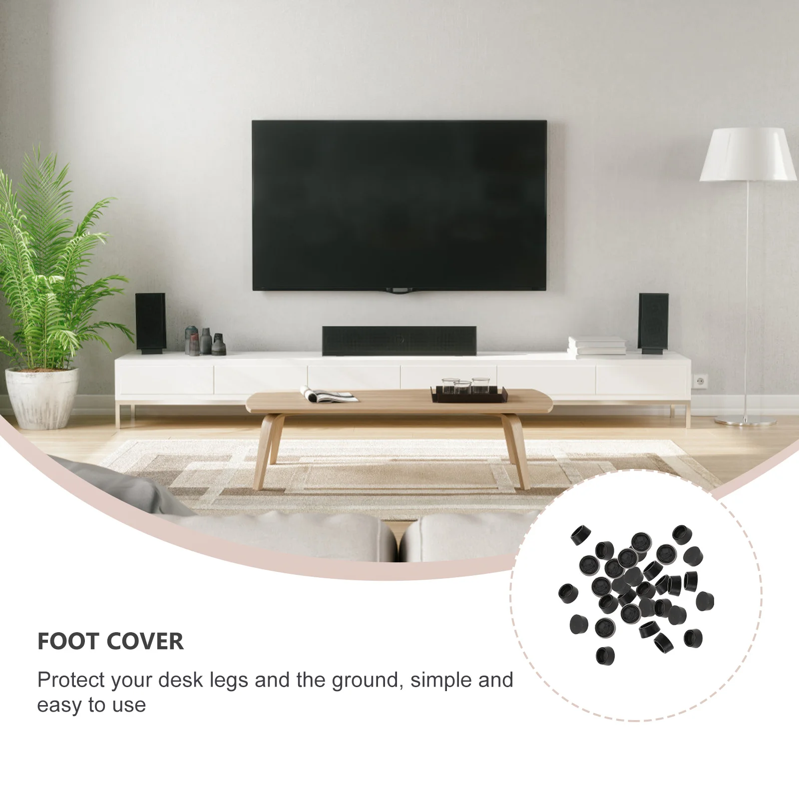 

40Pcs Table Chair Foot Cover Non Slip Furniture Leg Protector Anti Scratch Stool Desk Accessory Stool Foot Cover
