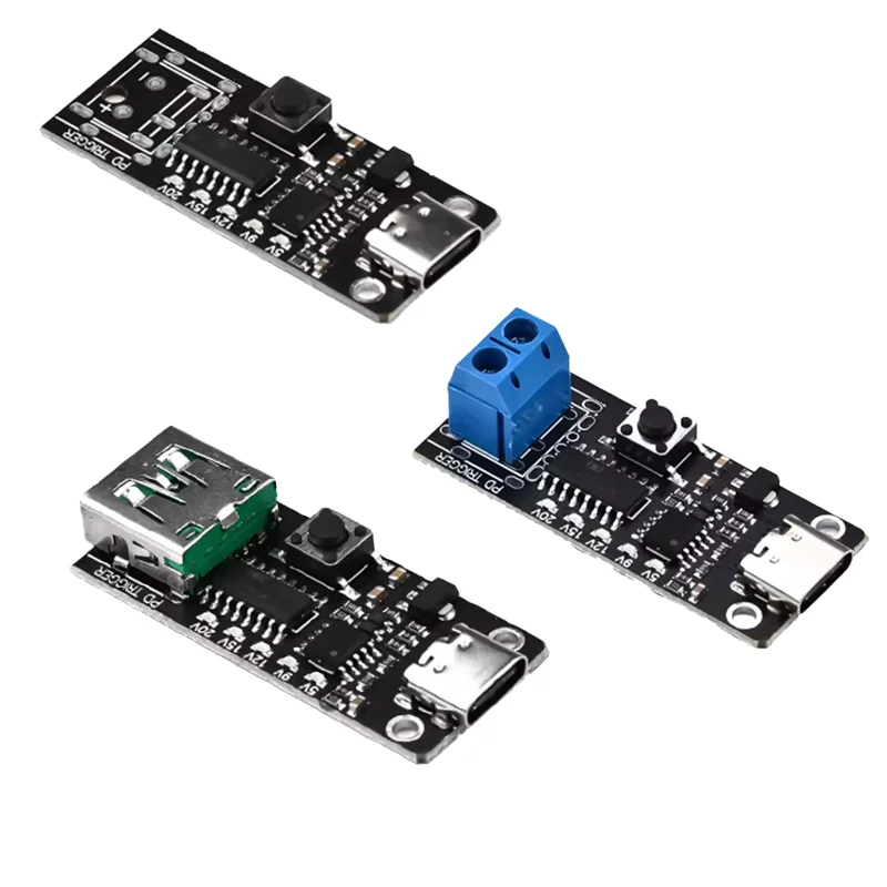 XINANDI 100W 5A USB-C Fast Charge Trigger Board Module PD/QC Decoy Board Fast Charge USB Type-c PD 2.0 3.0 Boost Power Module