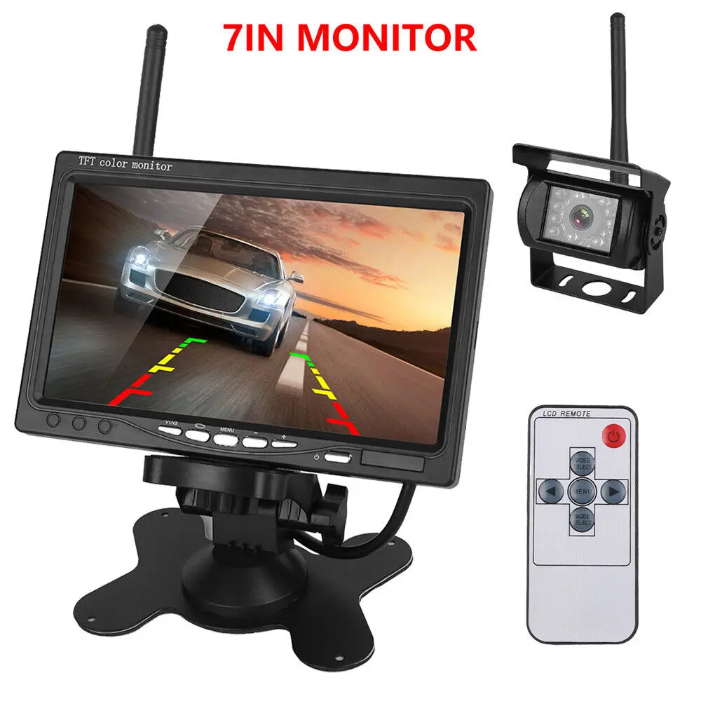 

7'' Backup Camera and Monitor Kit System Back Parking Night Vision For Truck RV