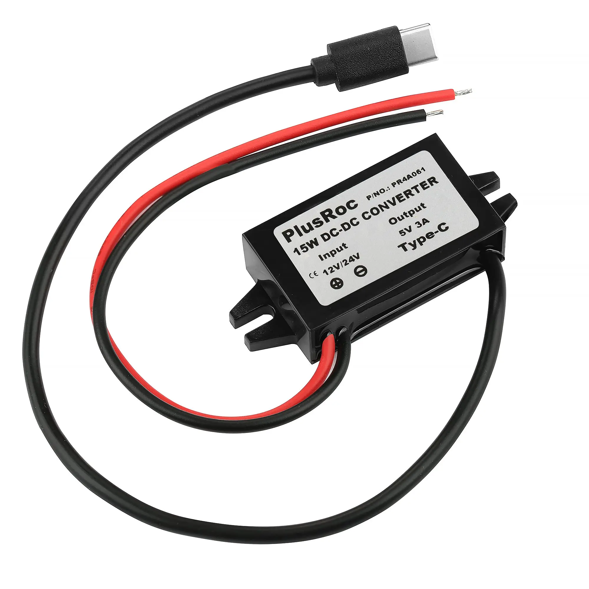 Waterproof 12V/24V to 5V Converter DC-DC Buck Module Power Adapter USB-A Female/C Type/Dual USB/Open Wire Connector