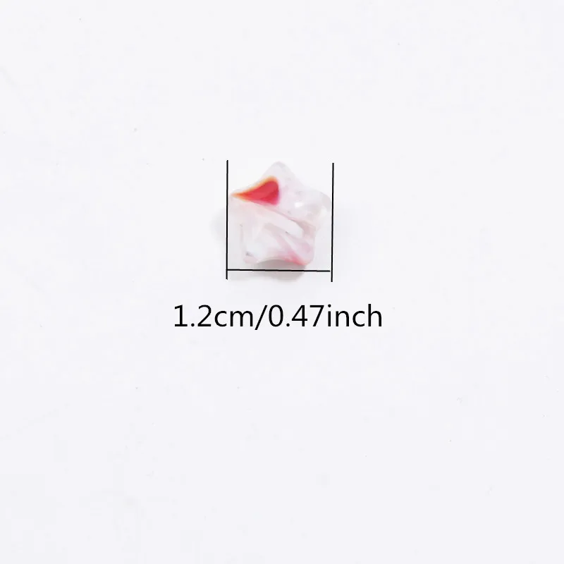 20 قطعة 12 مللي متر الملونة Lampwork الزجاج الخرز ستار Charms الخرز DIY بها بنفسك صنع المجوهرات الحرفية سوار أقراط الاكسسوارات اليدوية #3