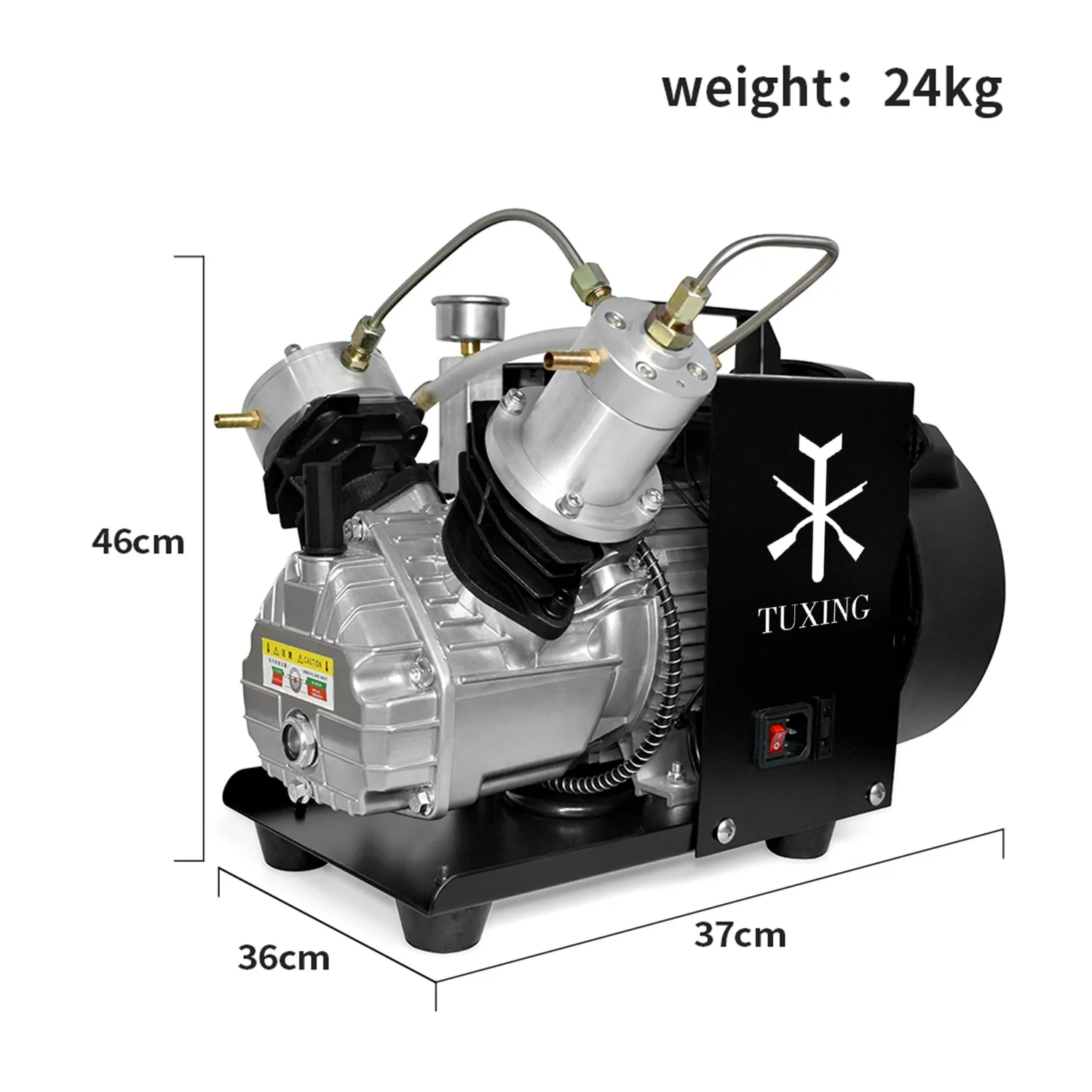 Fast Inflation Mini Double Cylinder 220V 4500psi 300Bar 30mpa Pump Portable   Scuba Diving Air Compressor