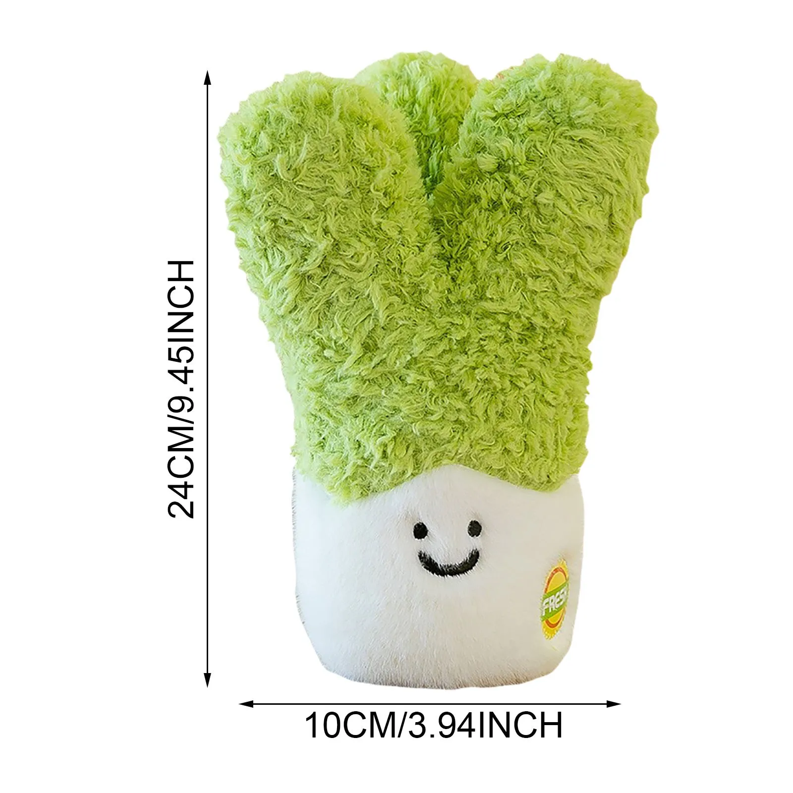 h Yarn Green Onion Simulation Fruit And Vegetable h Toy Eight Inch Machine Doll Cute Creative Emotion Reversible h