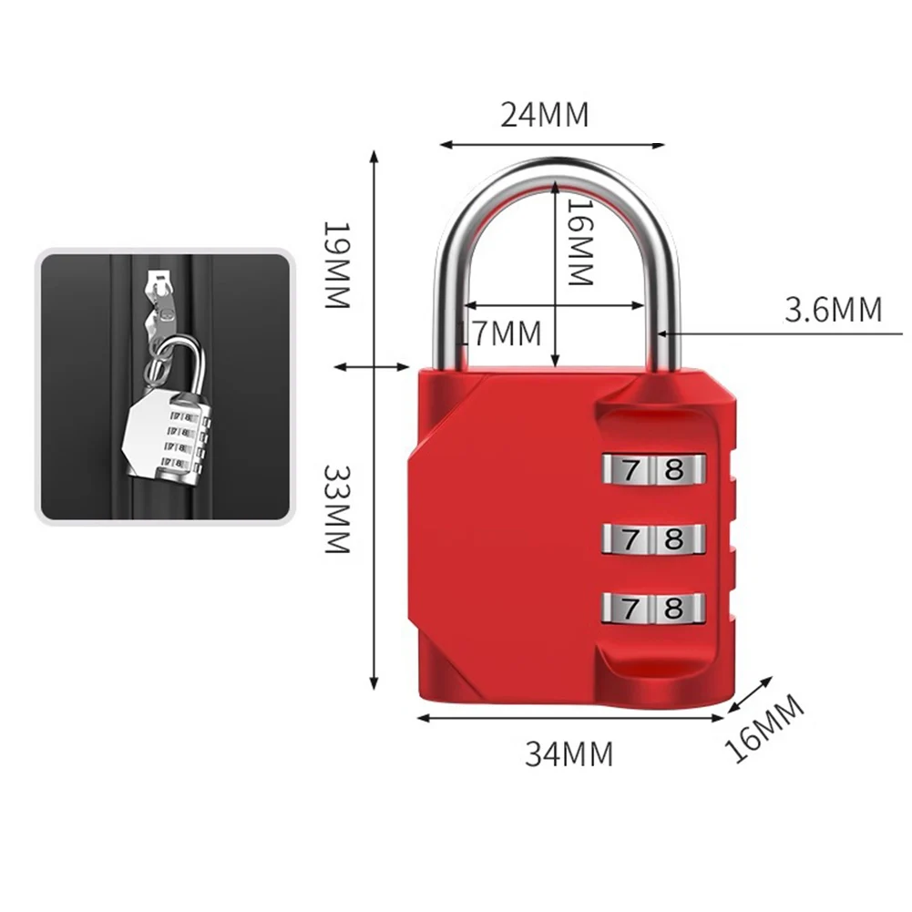 Mechanical 4-Digit Combination Lock Built with Zinc Alloy for Reliable Outdoor Security on Travel Bags and Storage Units