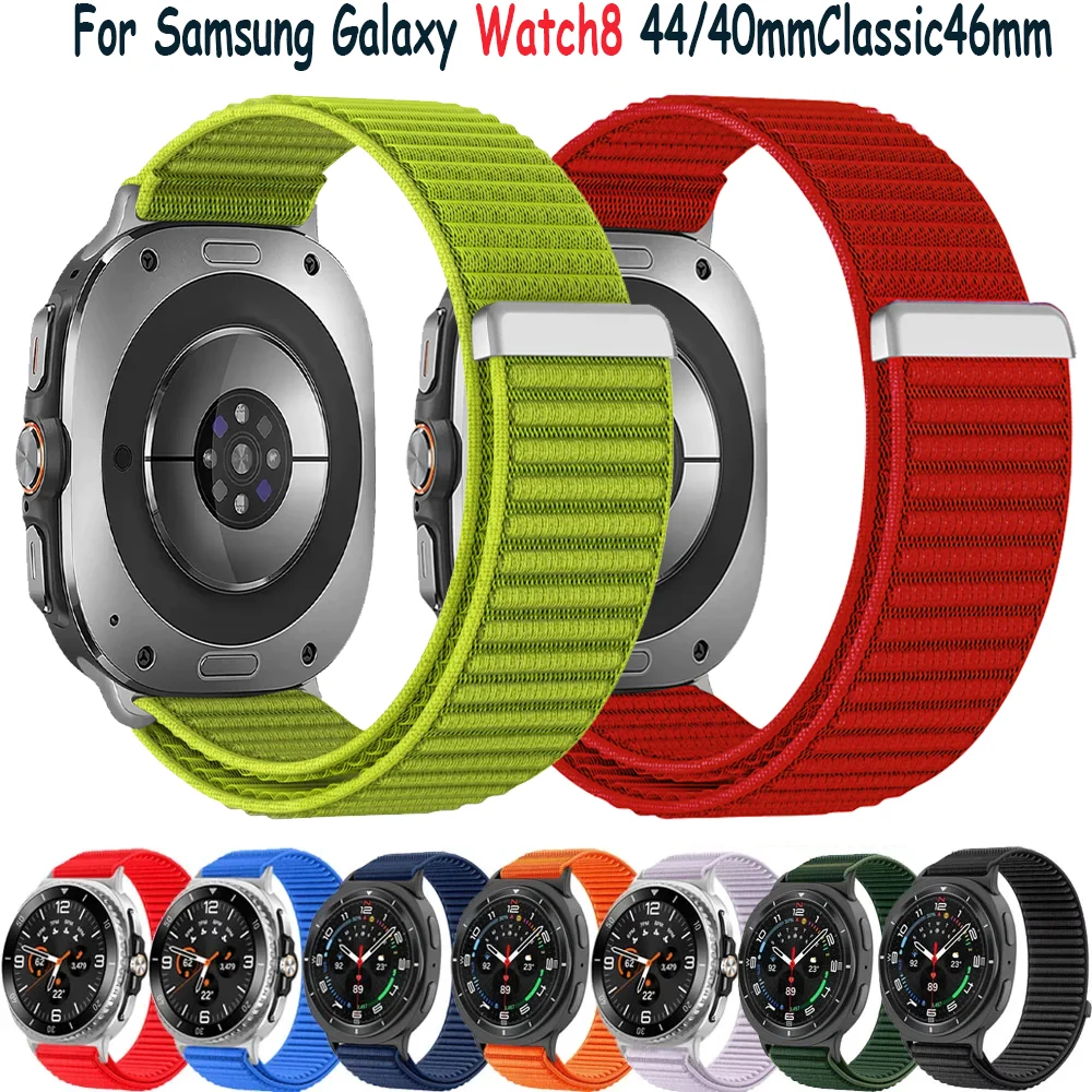 

Nylon Loop Comfortable Strap For Samsung Galaxy Watch 8 Classic 46mm Sport Bracelet Wristband For Samsung Watch 8 44mm 40mm Band