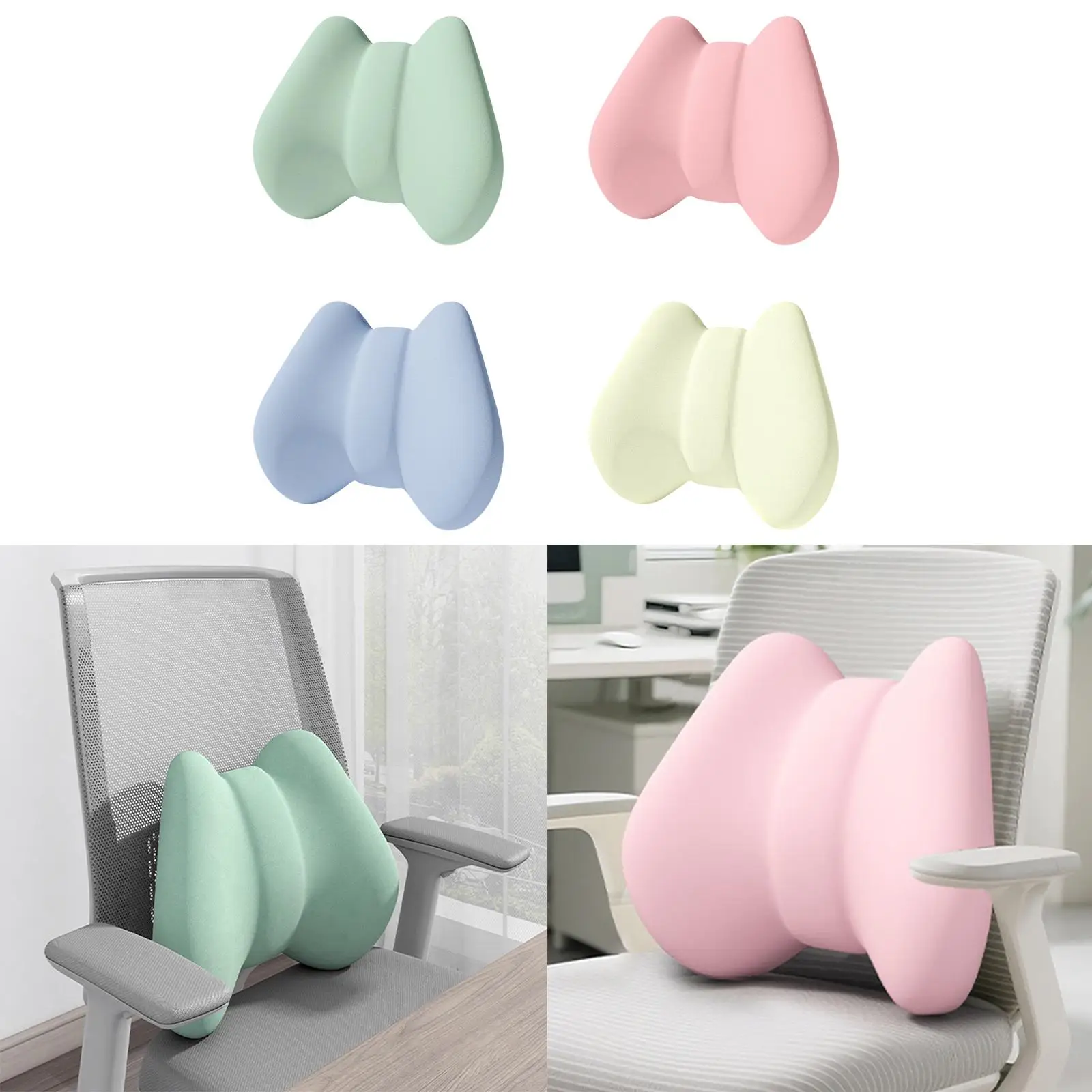 

Back Cushion Ergonomic Office Chair Cushion Car Seat Cushion Lumbar Support Pillow for Car Game Chair Office Chair Plane Adults