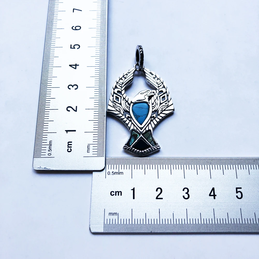 Men's Vintage 925 Silver Eagle Pendant Necklace