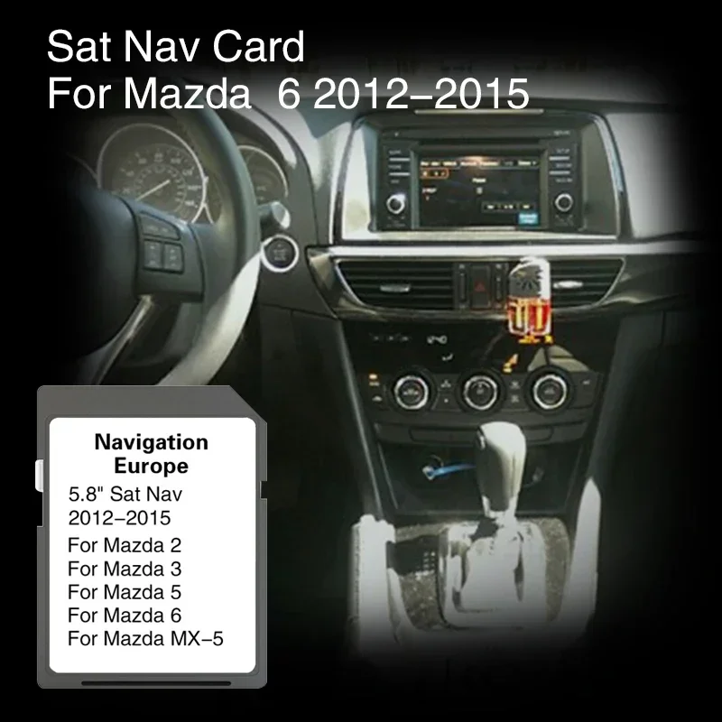 for Mazda 6 from 2012 to 2015 Map Card Version Sat Nav AVN1 Units Navigation Cover Switzerland Great Britain Gibraltar lceland