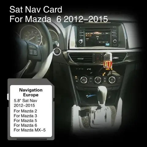 for Mazda 6 from 2012 to 2015 Map Card Version Sat Nav AVN1 Units Navigation Cover Switzerland Great Britain Gibraltar lceland